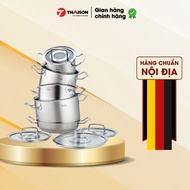 Fissler Original-Profi Collection 5 pot set Piece (3 pots, 1 pan with 2 handles, 1 pot)