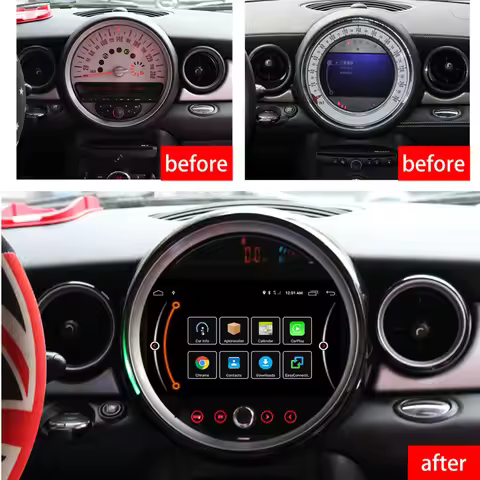 Android Auto Car Radio For BMW Mini Cooper R56 R60 2007-2014 Carplay GPS Navigation Head Unit Video