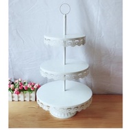 3-tier metal cupcake tray