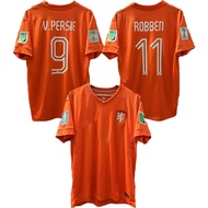 S-XXL 2014 Dutch home jerseys - Van Persie, Sneijder, Robben - high-quality retro custom fan T-shirt