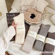 Aulora3n Women's Thickened Japanese-style Over-The-Knee Socks - Warm Striped Solid Colors