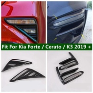 ABS Chrome Carbon Front Rear Fog Light Lamp Decoration Frame Cove Trim For Kia Forte / Cerato / K3 2