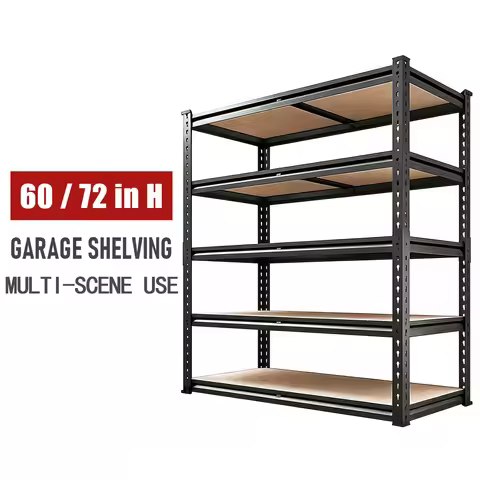 2000LBS Garage Shelving 5 Tier Storage Shelves Heavy Duty, Adjustable Metal Shelving Unit,Garage She