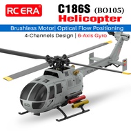 RC ERA C186S BO105 Helicopter Brushless 4CH Airplane 1/48 Optical Flow Positioning 6-Axis Gyro Three