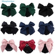 SEPTEMBER Women Spring Clip Headwear Elegant Bowknot Hotel Nurse Female Ponytail Clip