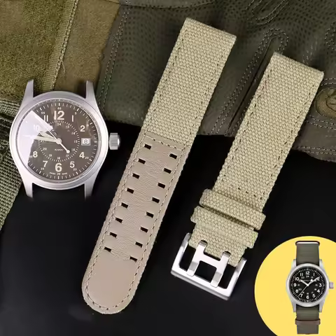 For Hamilton Khaki Field Watch h760250/h77616533/h70605963 H68201993 Watch Strap Genuine Leather Nyl