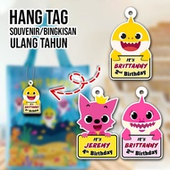 GANTUNGAN [27pcs] Baby SHARK PINKFONG MOMMY SHARK Birthday HANG Tags Hanging Decorations Gifts HAMPERS Gifts Children's Birthday Packaging