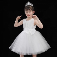 Children's Day Performance Dress Performance Dress Princess Dress Gauze Skirt White Fluffy Chorus Gi