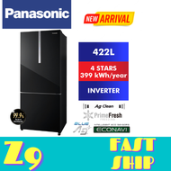 PANASONIC NR-BX421WGWM 422L 2-DOOR BOTTOM FREEZER REFRIGERATOR