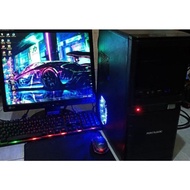 1 Set Komputer Tinggal Pakai Pc Lengkap Game,Desain,Office Dll Terbaru