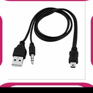 Kabel Converter Mini USB to USB and 3.5mm Aux Audio Jack for Speaker