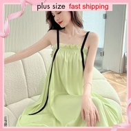 [CJ plus] 40-150kg New Style Pajamas Women Summer Ice Silk Sexy Thin Sling Sweet Influencer High-End