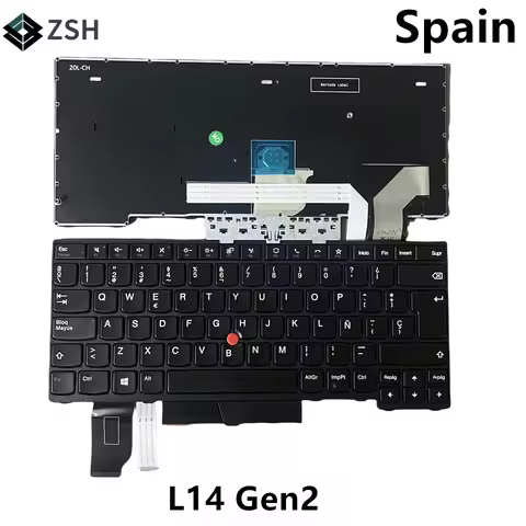New SP Spanish Keyboard For Lenovo IBM Thinkpad L14 L14 Gen1 Gen2 Laptop No backlit Keyboard Keyboar