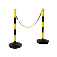 เสาจราจรฐานเติมน้ำ 83ซม. สีเหลือง-ดำ Maple Safety 2 ต้น