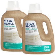 Clean People Liquid Laundry Detergent - Recyclable Packaging, Non-Toxic, Stain Fighting - Ultra Conc