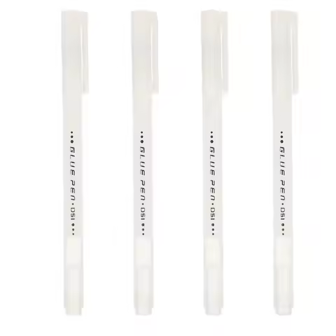 4Pcs Precision Glue Pen Dot Applicator Quick Drying Portable Pen-Shaped Glue Stick for Office School