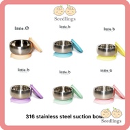 Little.b Stainless Steel-Double-ply 316 Stainless Steel Suction Baby Bowl