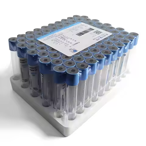 100Pc Blood Collection Coagulation Sodium Citrate Plastic Tube Sterile Negative Pressure Vacuum Blue