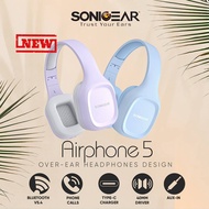 (NEW) SonicGear Airphone 5 Bluetooth 5.4 Headphone Foldable Full Ear Design 1 Year Warranty