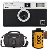 Kodak EKTAR H35 Half Frame Film Camera, Black, Bundle with Kodacolor Gold 200 35mm Color Negative Ro