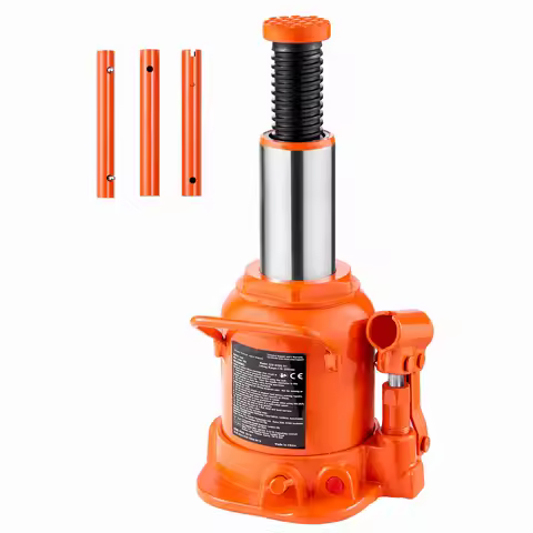 VEVOR Hydraulic Bottle Jack 20/30/50 Ton Welded Bottle Jack with 3-Section Long Handle for Car Picku