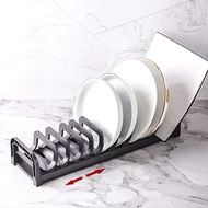 (IBRD) Cabinet Dish Plate Drying Rack Built in Dish Holder Rack Plate Drainer Stand Drawer Kitchen Dish Plate Organizer
