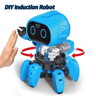 DIY Robot Wireless Remote Control diy Assembly Robot Infrared Sensing Building Blocks Toy robot can 