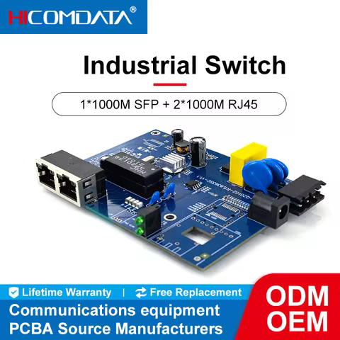 Gigabit Industrial Switch PCBA 1000M Nework Switch 1 Gigabit optical port + 2 Gigabit RJ45 port