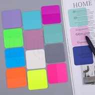 160Sheets 8-Color Transparent Stickers/ Student Self-Adhesive Notebook/ Mini Colored Square Convenie