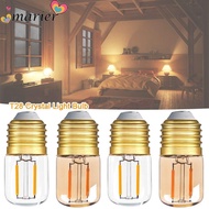 MARIER T28 Crystal Light Bulb, Warm White E26 E27 LED Light Bulb, Home Chandelier Candle Incandescen