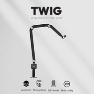 Noir Twig - Low Profile Microphone Boom Arm/Mic Bracket Stand For Voix