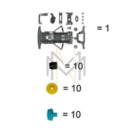 Tamiya 95239 CARBON REINFORCED SFM CHASSIS PACKAGE 1