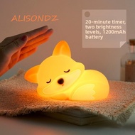 ALISONDZ Silicone Night Light, Dimmable Function 3 Level Brightness Little Cartoon Night Light, 20mi