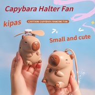 Cartoon Capybara Portable Hand Table Mini Clip Fan USB Charge Desk Cooling Small Fan