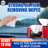 CC Car Glass Oil Film Removal Wipes, Automotive Oil Film Cleaning Wipes for Windshield, Window Wipes