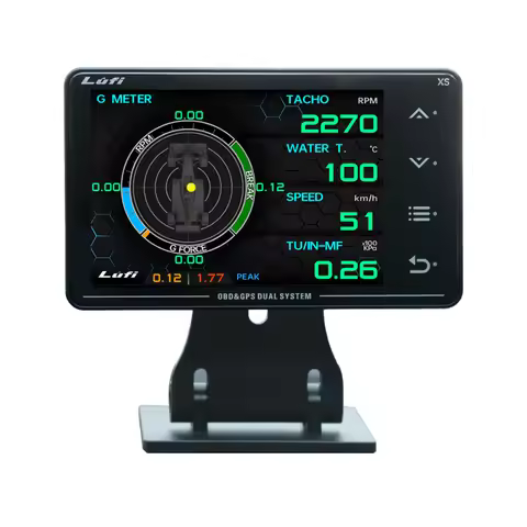 LUFI XS Multi-function Digital Gauge OBD+GPS Turbo Boost Oil Pressure Water Temperature Meter G Valu