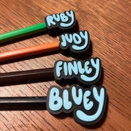 BLUEY COSTUME PENCIL TOPPER (NAME IN NOTES)