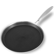 Crepe Pan Nonstick รังผึ้ง Dosa Pan สแตนเลส Ergonomic Handle Kitchen Pancake Pan Induction ใช้งานร่ว