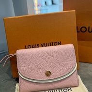 *SHIHNA名牌精品* LV ROSALIE 皮革釦式短夾零錢包 (玫瑰粉)