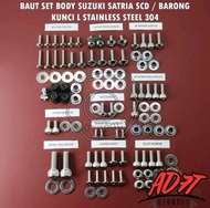 Baut Body Fulset Suzuki Satria Fu 150 - Satria Fu F150 SCD / Barong Kunci L Stainless Steel 304