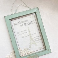 【好日戀物】法國vintage復古仿舊巴黎鐵塔壁掛畫框裝飾畫擺飾