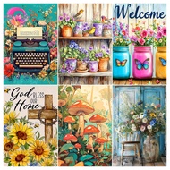【PL】Flower Blessings 5D Diamond Painting Set Square drill / Round drill Crystal Cross Stitch Full Di