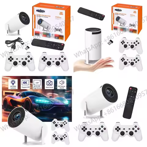 X10 Plus Game Projector 4K 8GB 10000 Games Android 11 Wifi Video Game Console Portable Home Theatre 