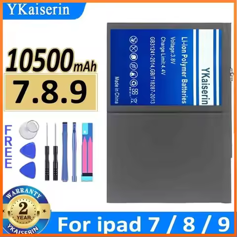 YKaiserin Battery For ipad 7 8 9 10500mAh For ipad7 For ipad8 For ipad9 A2197 A2200 A2198 A2199 A227
