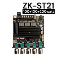 ZK-ST21 แอมจิ๋ว400W ของแท้ ขับซับวอยซ์คู่โหลด 2โอมได้ 200W+100W+100W เสียงดี เบสเป็นลูกดีมาก