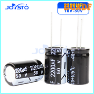 BGXDF 10PCS Aluminum electrolytic capacitor 2200UF 16V 25V 35V 50V 63V 80V plug-in multi specification 2200UF 18*35 16*25 Black HYSEH