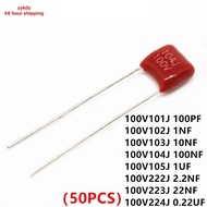 100PCS 100V 101J 102J 103J 104J 105J 222J 223J 472J 473J 221 0.01UF 0.1uF 1UF 1NF 2.2NF 4.7NF 10NF 1