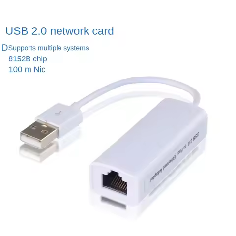 USB LAN Network Card White Color, Chip 8152 Mini USB 2.0 To RJ45 LAN Ethernet Network Adapter for PC