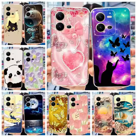For Vivo V25 5G Case Vivo V25e V2201 V2202 Popular Luxuy Painted Cover Silicone Phone Case For Vivo 