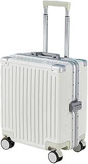 Travel Suitcase Suitcases With Wheels Large Capacity Carry On Luggage Detachable Partition Luggage Carry-on Luggage (Color : White, Size : 18in)